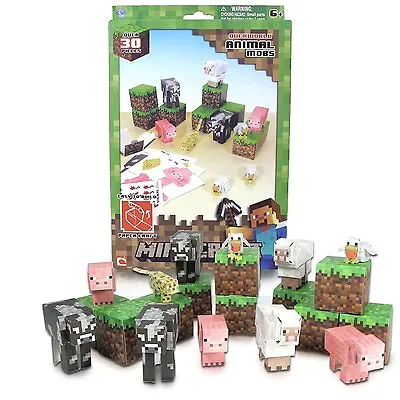 Minecraft Papercraft Animal Mobs Set (Over 30 Pieces)  New Free Shipping • $34.95