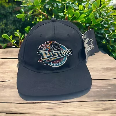 Detroit Pistons Starter Vintage 90s Snapback Baseball Cap Hat Centre Logo NEW • $39.99