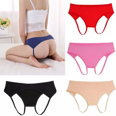 £4.26 • Buy Ladies Sexy Lace Open Butt Backless Panties Thongs Lingerie Crotchless Underwear