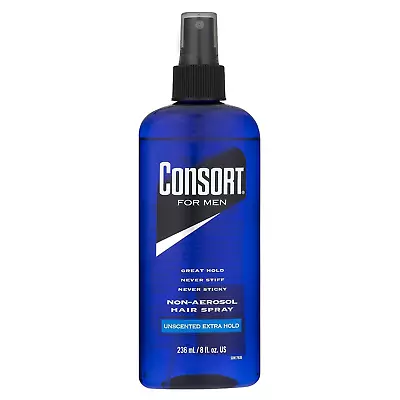 Consort Hair Spray For Men Extra Hold Unscented Non-Aerosol - 8 Fl Oz • $14.25