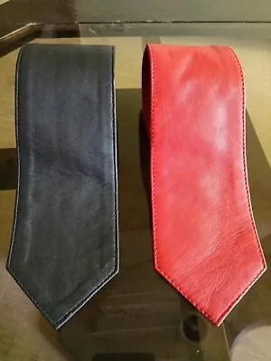 Men's Very Hot Genuine 100% Sheep Leather Tie Available In  Different Colors • £24.99