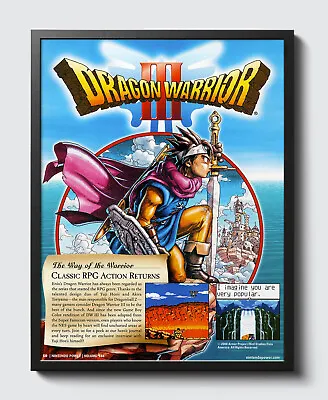 Dragon Warrior III Nintendo GBC Glossy Promo Poster Print Unframed G1523 • $14.98