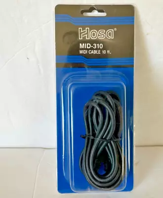 Hosa Mid 310 Black Midi Cable 10 Ft. 5 Pin Din To 5 Pin Din     Nib • $9