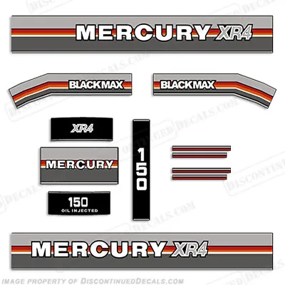 Fits Mercury 1988 150HP XR4 BlackMax Outboard Engine Decals • $109.95