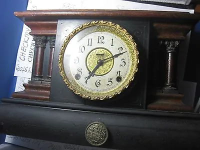 Antique E. INGRAHAM   BELMONT   MANTEL CLOCK -MADE BY THE E. INGRAHAM CO. BRISTO • $249