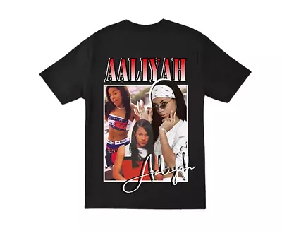 Aaliyah 90S Style Vintage Tee T-Shirt - Black Size:Xxl • $43.43