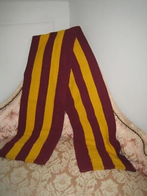 £29.99 • Buy Vintage 60/70s Burgundy Orange Stripe - Long School College Uni Scarf
