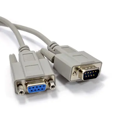 Serial RS232 Extension Cable DB9M To F 9 Pin Male To Female 3m BEIGE D9fm-3m • £5.43