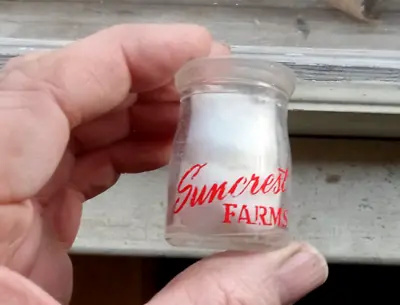 Suncrest Farms Vintage Glass Dairy Creamer Bottle Bethlehempa • $23