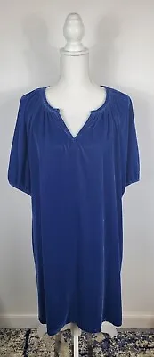 OLD NAVY Velvet Mini Dress Navy Large Balloon Sleeves New • $24.99