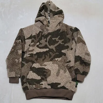 Cabela's Boys Hoodie Sz 5T Camo Berber Fleece Pullover Long Sleeve Coat • $15.87