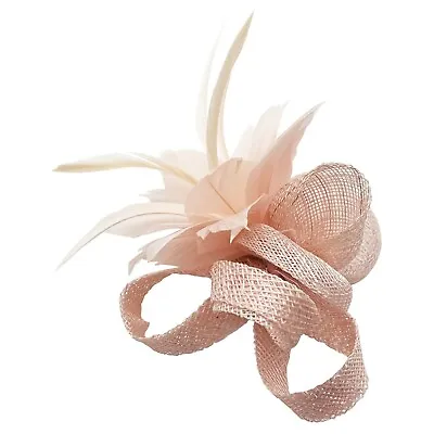 Small Feather Flower Hair Fascinator Clip Pin Party Wedding Royal Ascot Prom • £10.65