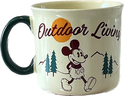 Disney Mickey Mouse Coffee Mug 20 Oz Ceramic Cup OUTDOOR LIVING Retro Mickey • $14