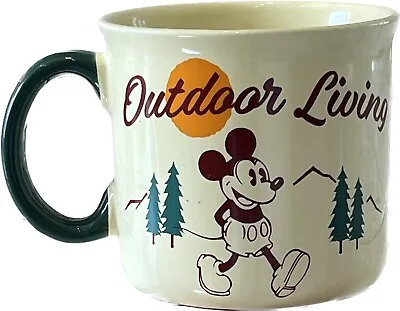 Disney Mickey Mouse Coffee Mug Ceramic Cup XL 20 Oz “OUTDOOR LIVING” • $14