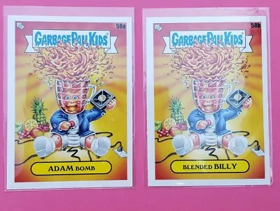 2021 Garbage Pail Kids FOOD FIGHT  58a ADAM BOMB 58b BLENDED BILLY • $12.10