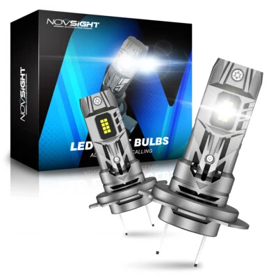 NOVSIGHT 2X H7 LED Headlight Bulbs Kit 70W 16000LM Hi-Lo Beam 6500K Super Bright • $41.59