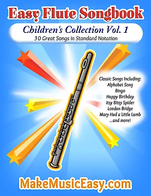 Flute Sheet Music PDF Songbook - Children's Collection Vol. 1 • $3.95