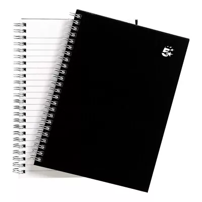 NOTE BOOK A5 SPIRAL QUALITY HARDBACK NOTE BOOK RULED STUDENT SCHOOL OFFICE 140pg • £5.39