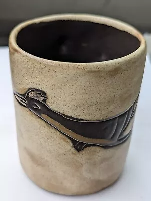 Mara Mexican Stone Art Pottery Mug Cup Road Runner Signed Holds 16oz Coffee  • $13.98