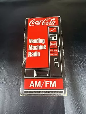 Vintage Coca-Cola Vending Machine AM FM Transistor Radio 1982 Complete Coke New! • $99.99