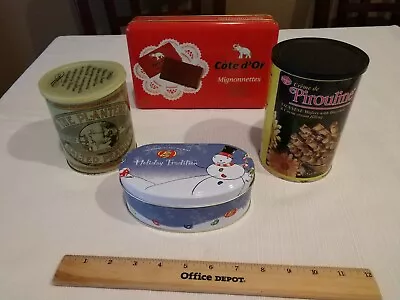 Lot Of 4 Vintage Collector's Advertising  Tins • $5.99