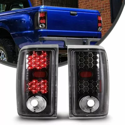 Or 2001-2005 Ford Ranger LED Glossy Black Clear Lens Rear Lamps Tail Light Pair • $79.99