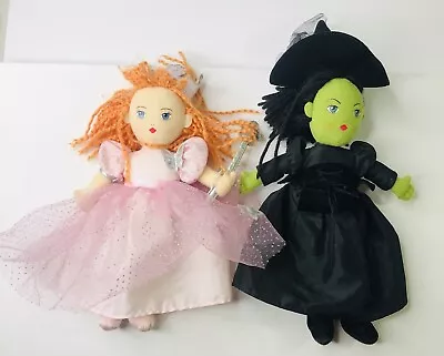 Wizard Of Oz Madame Alexander Glenda Good Witch & Wicked Witch Plush Cloth 10” • $26.99