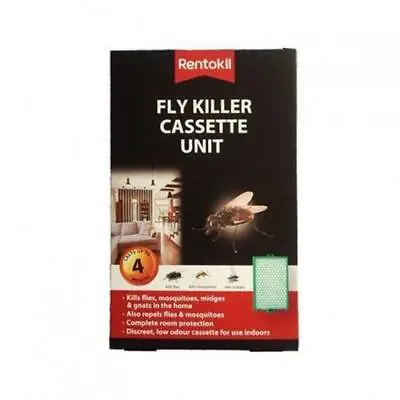 2 X Rentokil Fly Killer Cassette Unit Kills Flies Mosquitoes Moth Midges Insect • £10.30