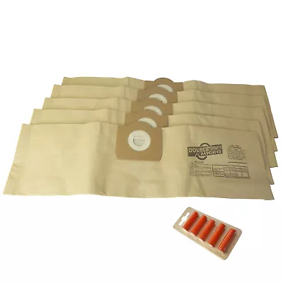 £8.49 • Buy 5 X  Vacuum Cleaner Hoover Bags For Karcher WD3 WD3P MV3 NT 27/1 + Fresheners