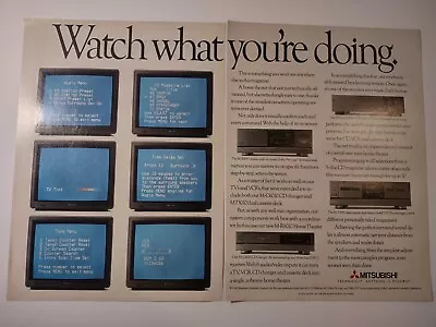 Mitsubishi CD Changer Watch What Youre Doing Double Page Vintage Print Ad • $9.48