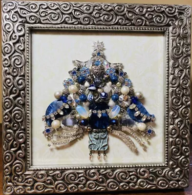 Christmas Tree Framed Jewelry One Of A Kind Art Unique Gift Home Decor • $59.99