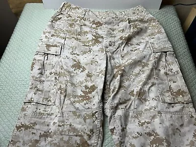 USMC Marine Corps Desert  MARPAT Trousers Pants Size Medium X-Long Uniform • $28.50