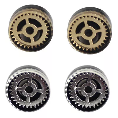 1PR Gothic Steampunk Ear Studs Unisex Gear Wheel Pattern Pierced Earrings • $4.80