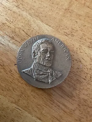 Vintage John Wayne Commenortive Bronze Coin 3  Diameter • $15