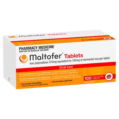 Maltofer Oral Iron 100 Tablets 100mg Iron Deficiency Low Constipation Vegan • $78.84