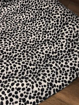1 Meter Dalmation Animal Print Faux Fur Velboa Fabric 60” Wide Velour • £14
