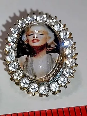 Vintage Marilyn Monroe Stud Earrings With  Faux Diamond Frames • $35