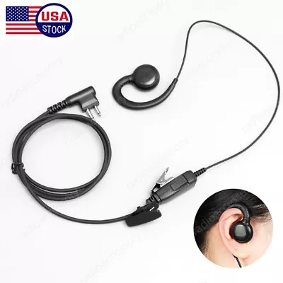 Swivel PTT Mic 2-pin Earpiece HKLN4604 HKLN4604A HKLN4604B For Motorola Radios • $10.98