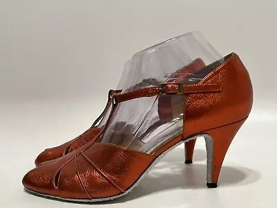 Vtg Maison Margiela Replica Metallic Leather Heels 39.5 • $280