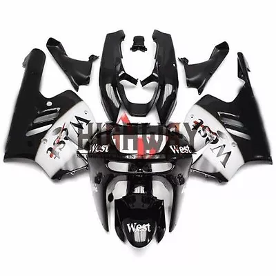 Motorrad Bodywork Fairing Kits Cowling For Kawasaki ZX9R 1994-1997 Black White • $450.30