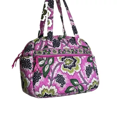 Vera Bradley RETIRED Quilted Priscilla Pink Floral Diaper Bag / Tote Weekend Bag • $24.99