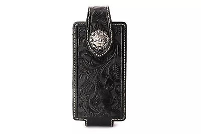 Western Phone Case Horse Black Leather Phone Holster Magnetic Phone 6''x3'' • $17.99