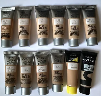 2pcs Loreal Paris 10 Ml True Match Liquid Foundation  Choose Your Shade • £6.99