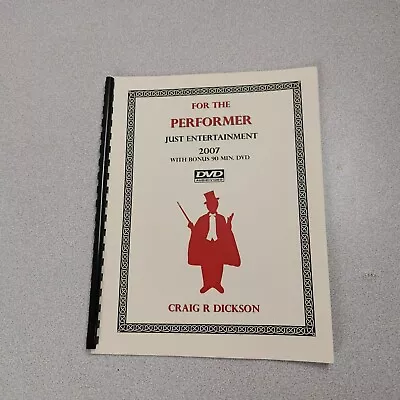 Craig R Dickson Magic Lecture For The Performer W DVD SIGNED Magician Estate VG • £19.29