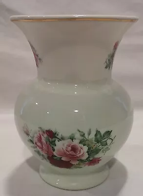 Formalities By Baum Bros Vase Vintage  Roses - 5 1/4  - EUC • $12