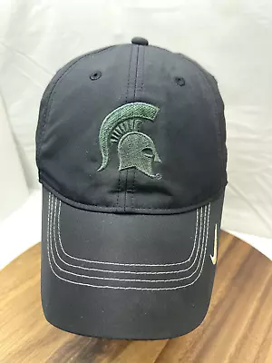 Nike Michigan State Hat Cap Spartans Black Strapback Embroidered • $15.98