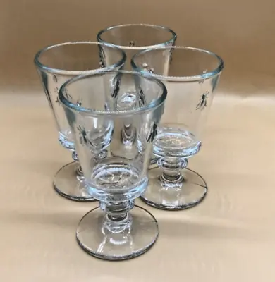 LA ROCHERE Provence France PARIS MUSEES - Napoleon Bee Footed Goblets - Set Of 4 • $32.99