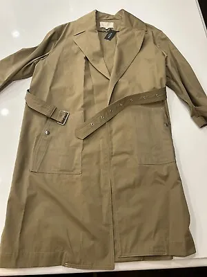Vanessa Bruno Trench Coat Gatsby Khaki Cotton Gabardine Size 42 Belted Jacket • $99.99