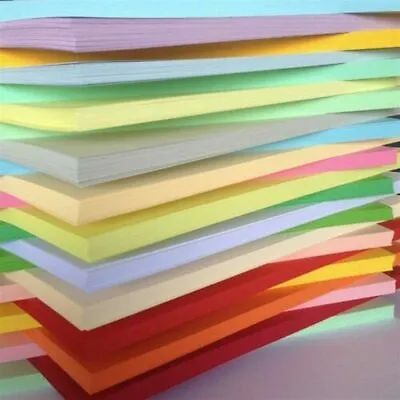 A4 Coloured Card Mixed Crafts  Paper 260 Gsm  Bright Rainbow Colours Paper • £1.01