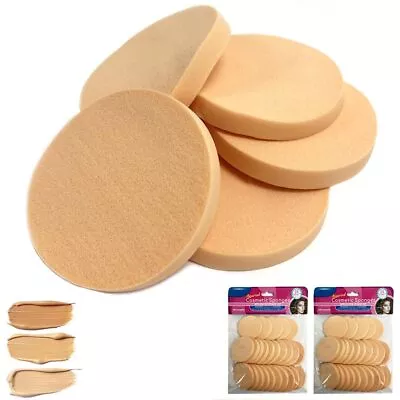 50 PC Round Makeup Sponge Face Pads Facial Smooth Powder Puff Applicator Sponges • $13.42